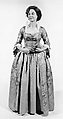 Wedding dress, silk, American